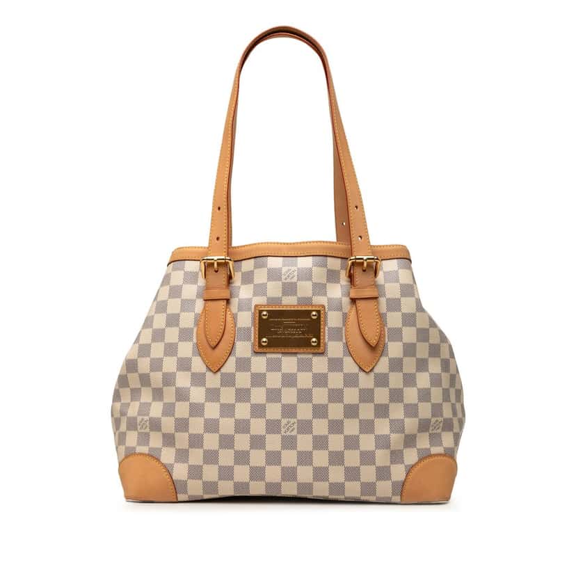 Louis Vuitton Damier Azur Hampstead MM White Very good condition - Front View