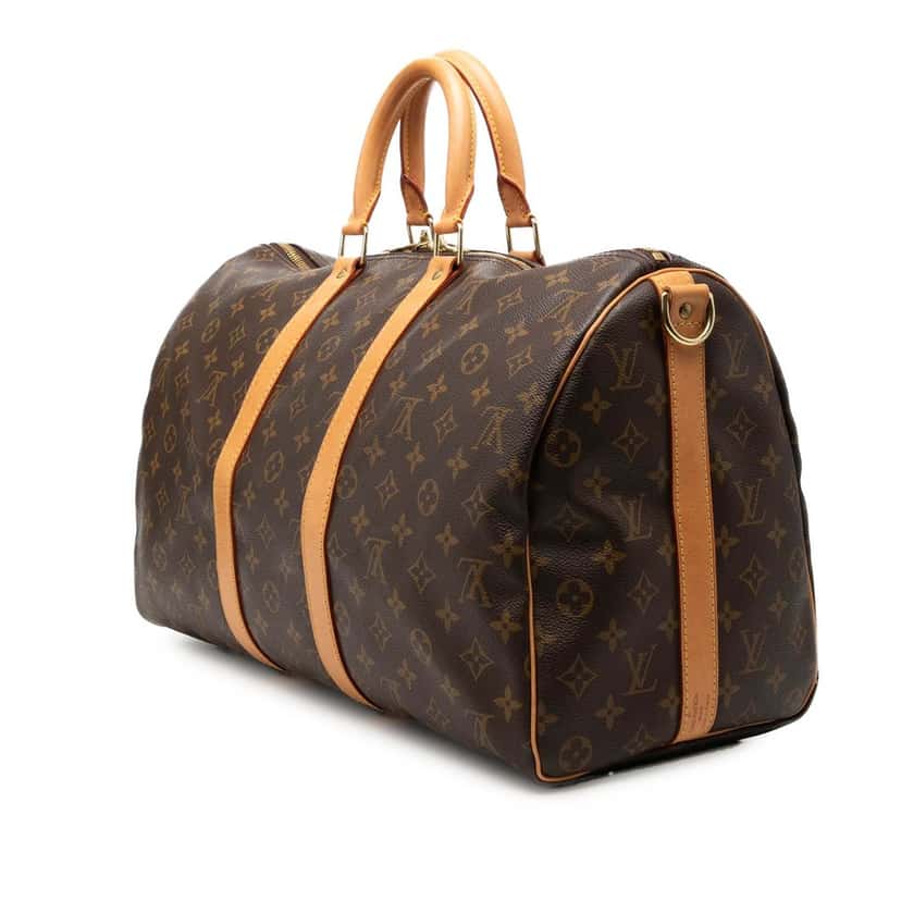 Louis Vuitton Monogram Keepall Bandouliere 45 Brown Very good condition - Back View