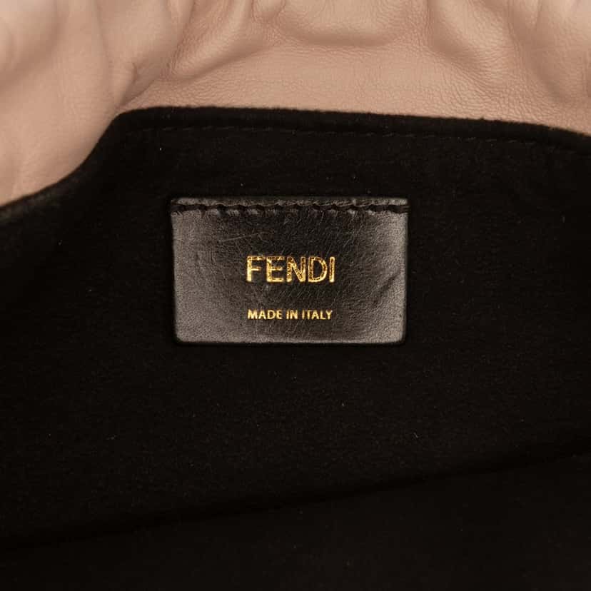 Fendi Small Calfskin Roma Drawstring Crossbody Pink Leather Very good condition - Box View