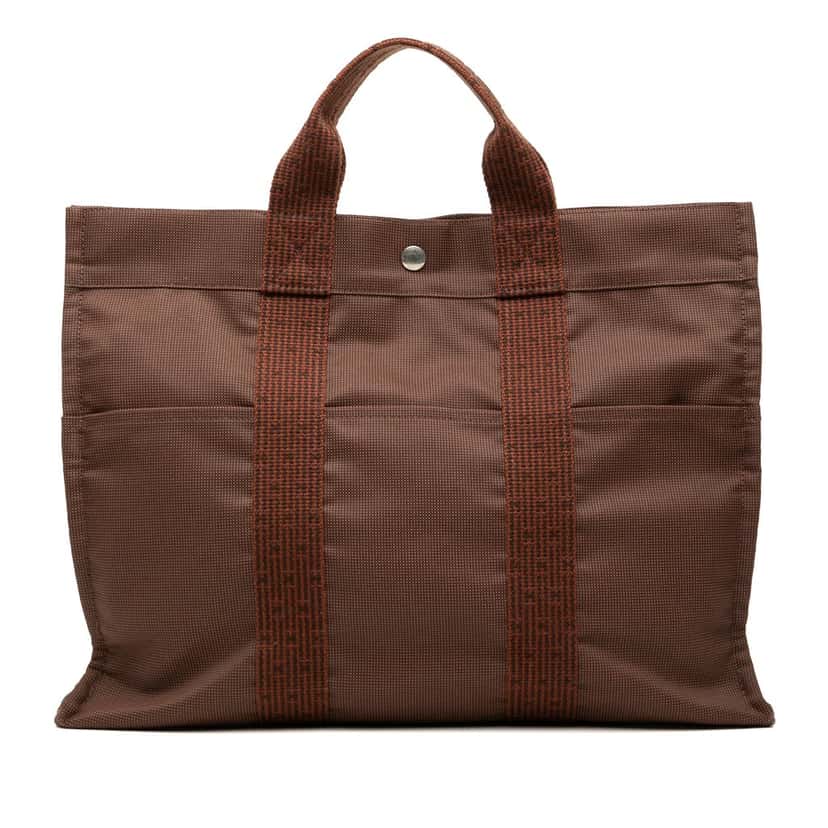 Hermès Canvas Herline MM Brown Very good condition - Front View