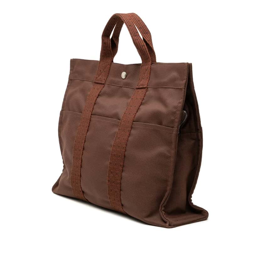 Hermès Canvas Herline MM Brown Very good condition - Back View