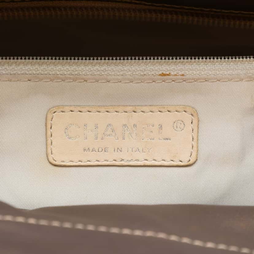 Chanel Large Quilted Coated Canvas Paris Biarritz Tote Gold Very good condition - Box View