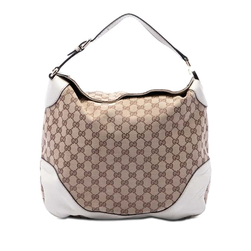 Gucci GG Canvas Charlotte Hobo Beige Very good condition - Front View