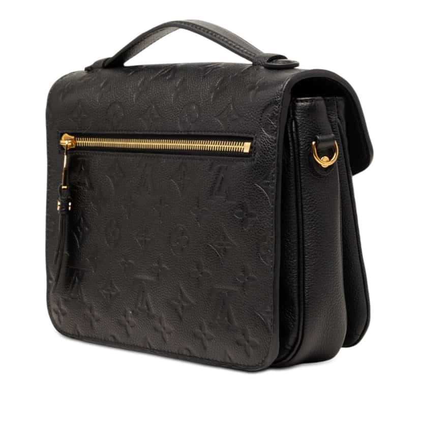 Louis Vuitton Monogram Empreinte Pochette Metis Black Leather Very good condition - Back View