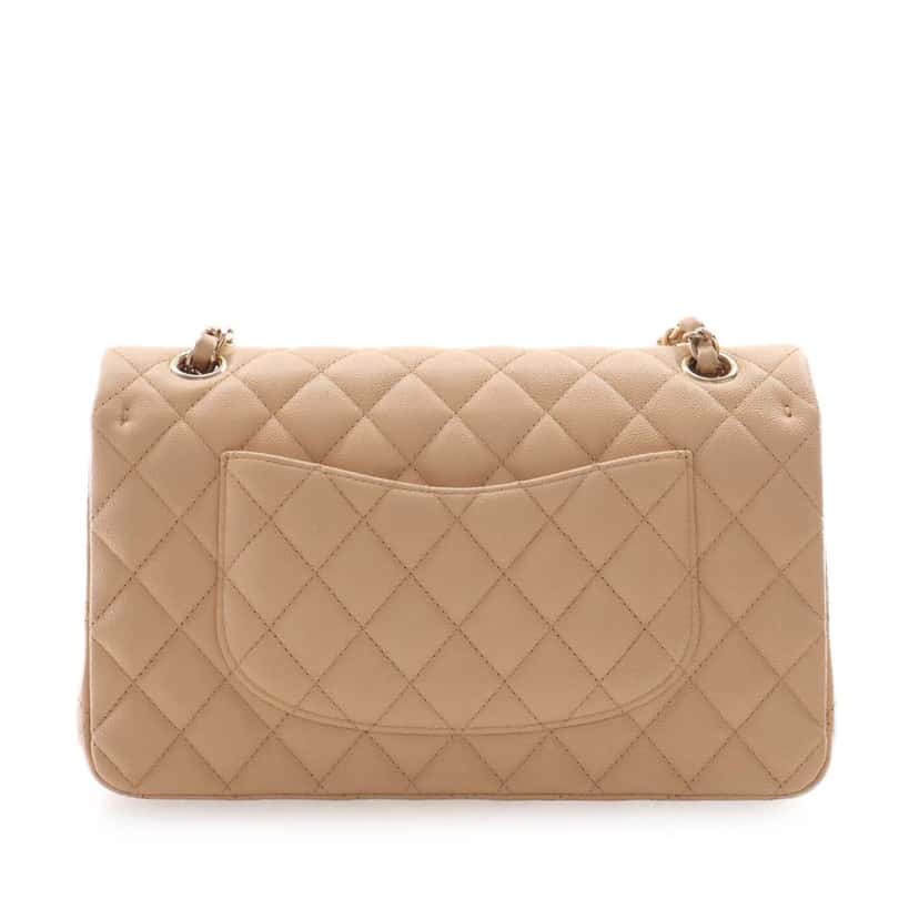 Chanel Medium Classic Caviar Double Flap Beige Leather Very good condition - Model View