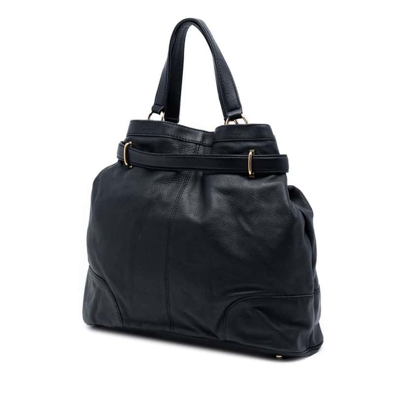 Gucci Large Leather Horsebit Sienna Tote Black Leather Very good condition - Back View