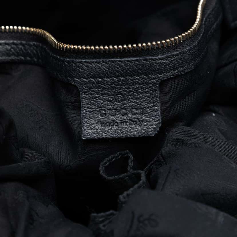 Gucci Large Leather Horsebit Sienna Tote Black Leather Very good condition - Box View