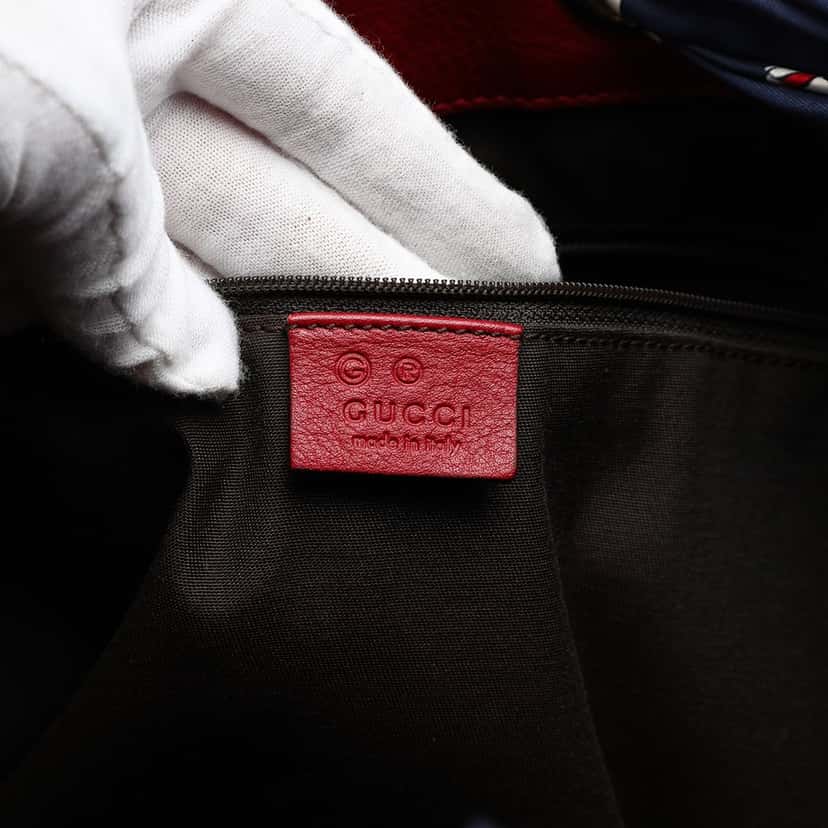 Gucci Large GG Canvas Positano Tote Red Very good condition - Box View
