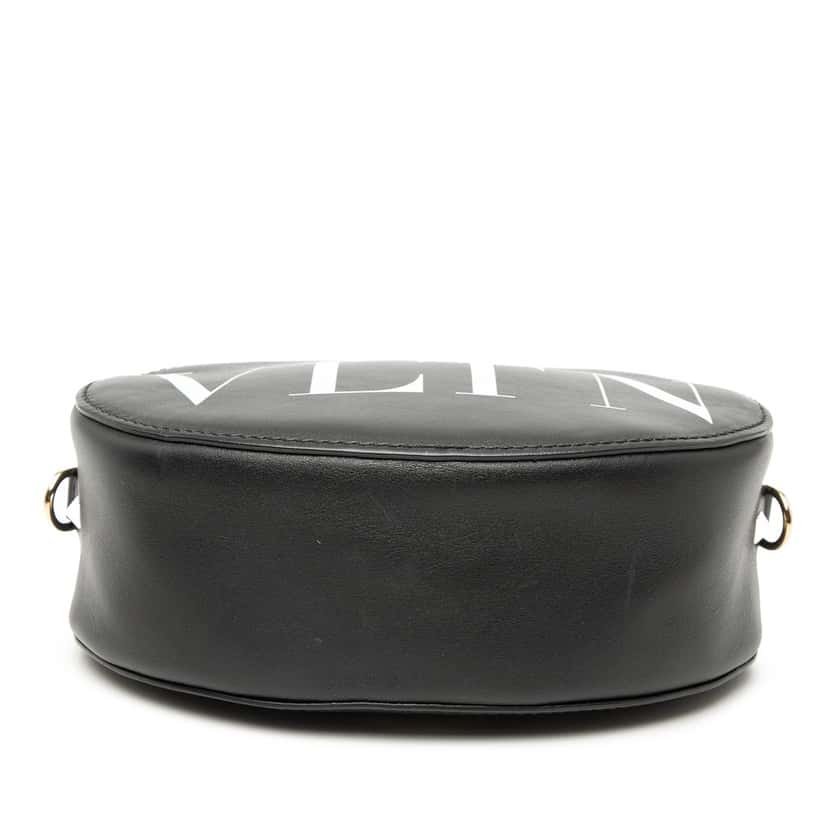 Valentino Calfskin Rockstud VLTN Oval Crossbody Black Leather Very good condition - Inside View