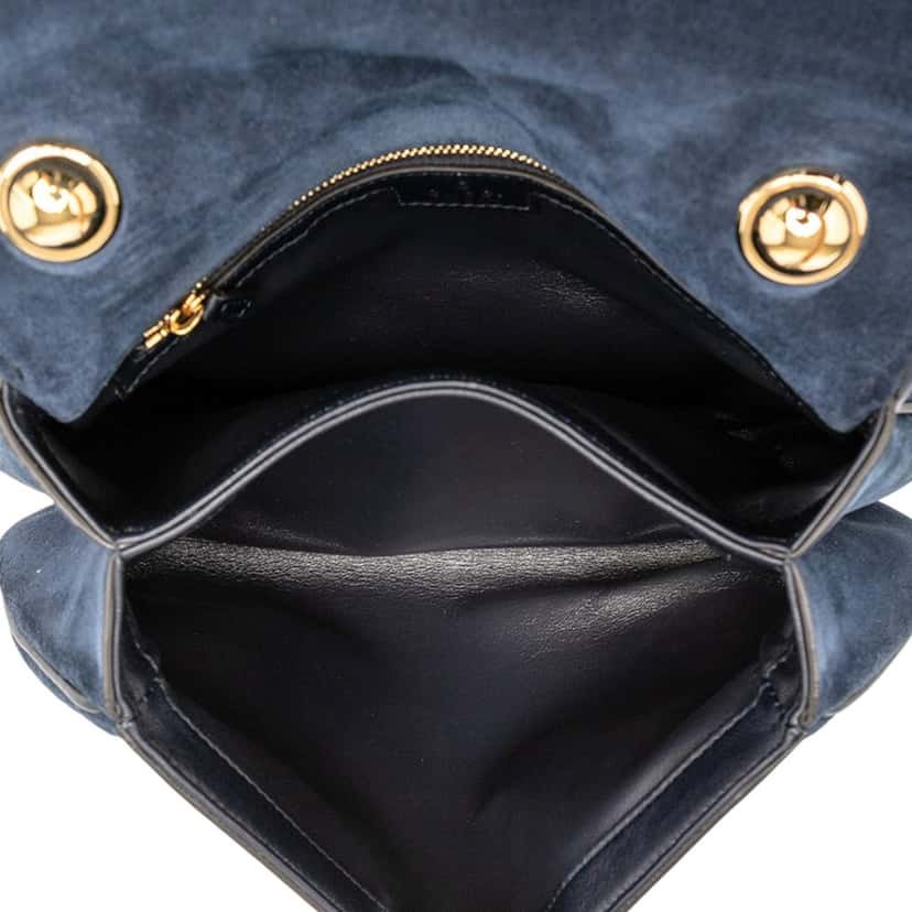 Gucci Medium Suede Blondie Crossbody Blue Leather Very good condition - Model View