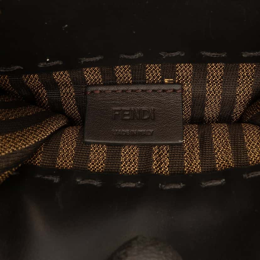 Fendi Mini Leather Sunshine Shopper Tote Black Leather Very good condition - Box View