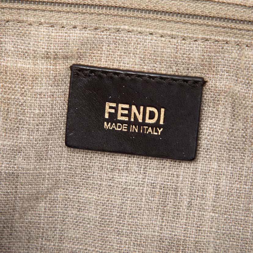 Fendi Medium Studded Milk Calfskin B Fab Satchel White Leather Very good condition - Box View