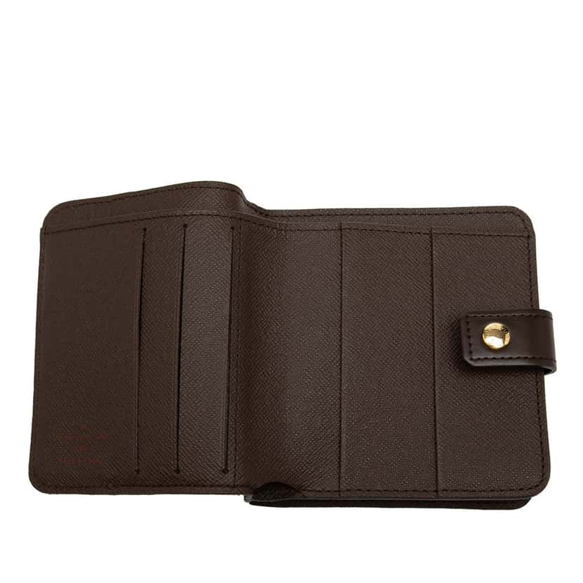 Louis Vuitton Damier Ebene Compact Zip Wallet Brown Very good condition - Model View