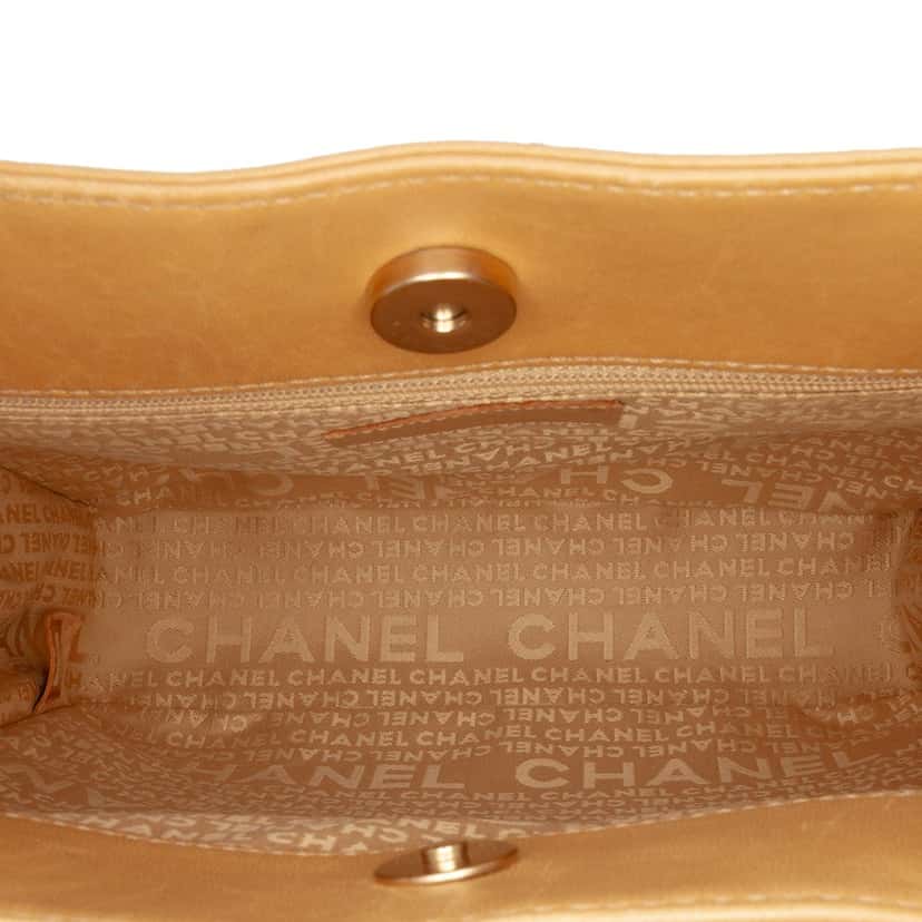 Chanel CC Embossed Lambskin Precious Symbols Tote Brown Leather Good condition - Model View