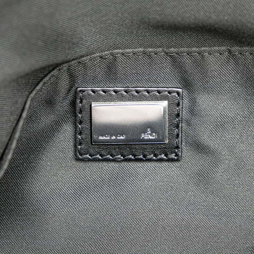 Fendi Zucchino Canvas Crossbody Black Very good condition - Box View