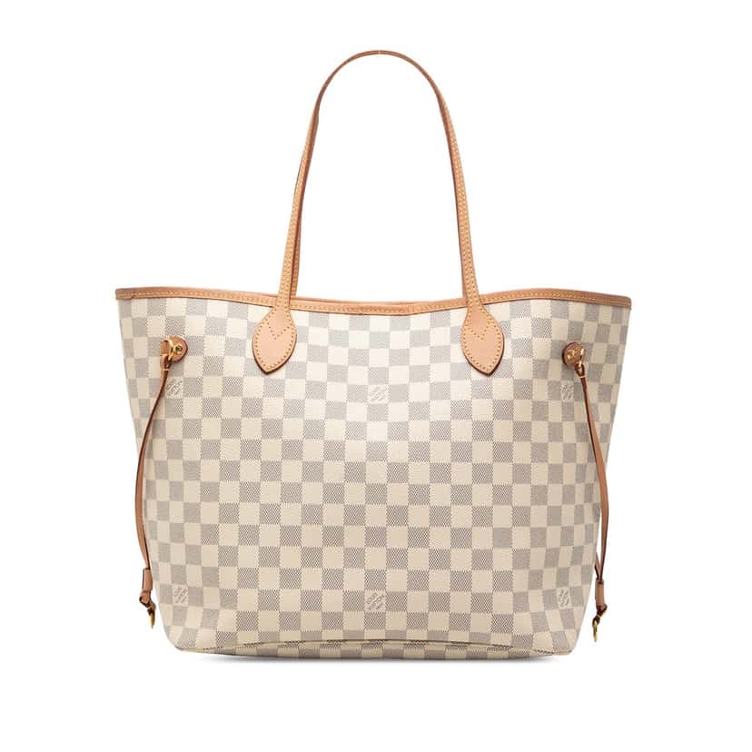 Louis Vuitton Damier Azur Neverfull MM White Very good condition - Front View