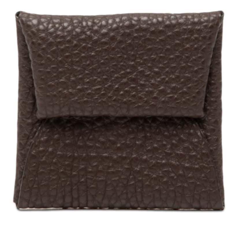 Hermès Taurillon Clemence Bastia Change Purse Brown Leather Very good condition - Front View