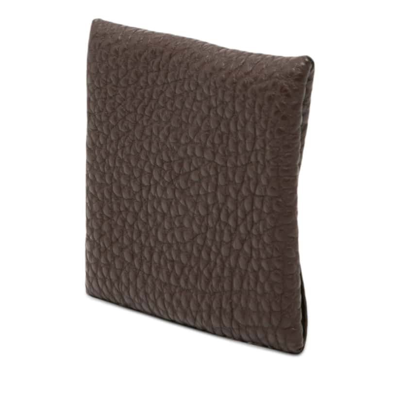 Hermès Taurillon Clemence Bastia Change Purse Brown Leather Very good condition - Back View