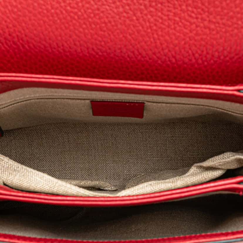 Gucci Small Dollar Calf Interlocking G Satchel Red Leather Very good condition - Model View