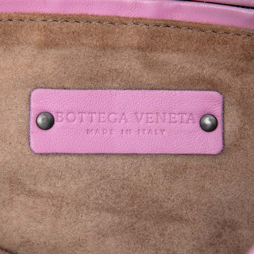 Bottega Veneta Nappa Intrecciato Nodini Crossbody Pink Leather Very good condition - Box View