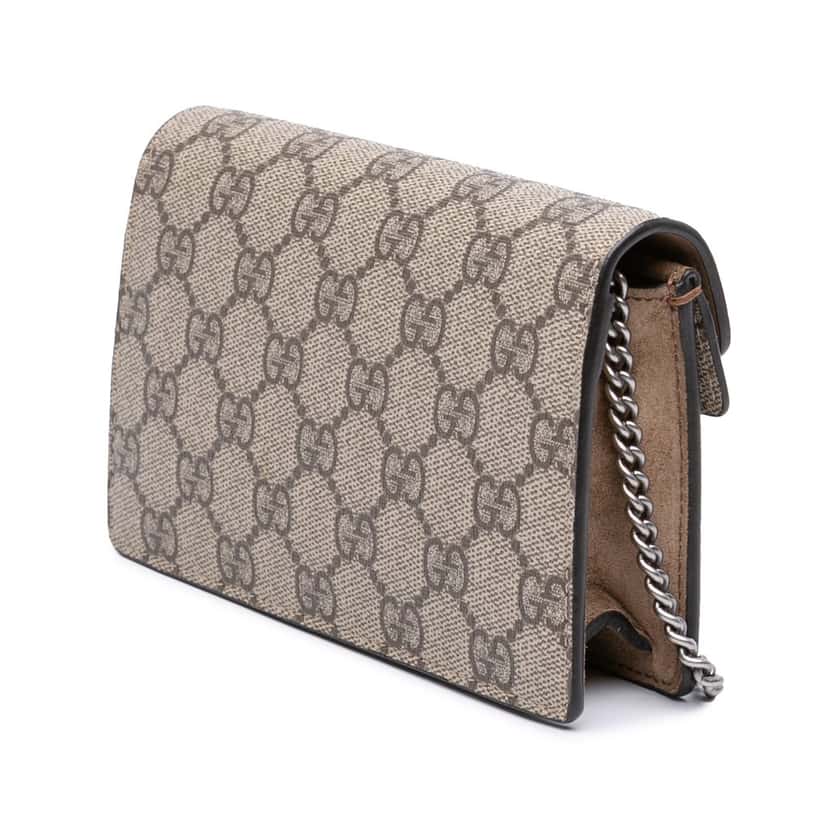 Gucci Mini GG Supreme Dionysus Crossbody Brown Very good condition - Back View