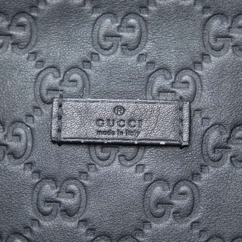 Gucci Medium Guccissima Joy Boston Bag Black Leather Very good condition - Box View