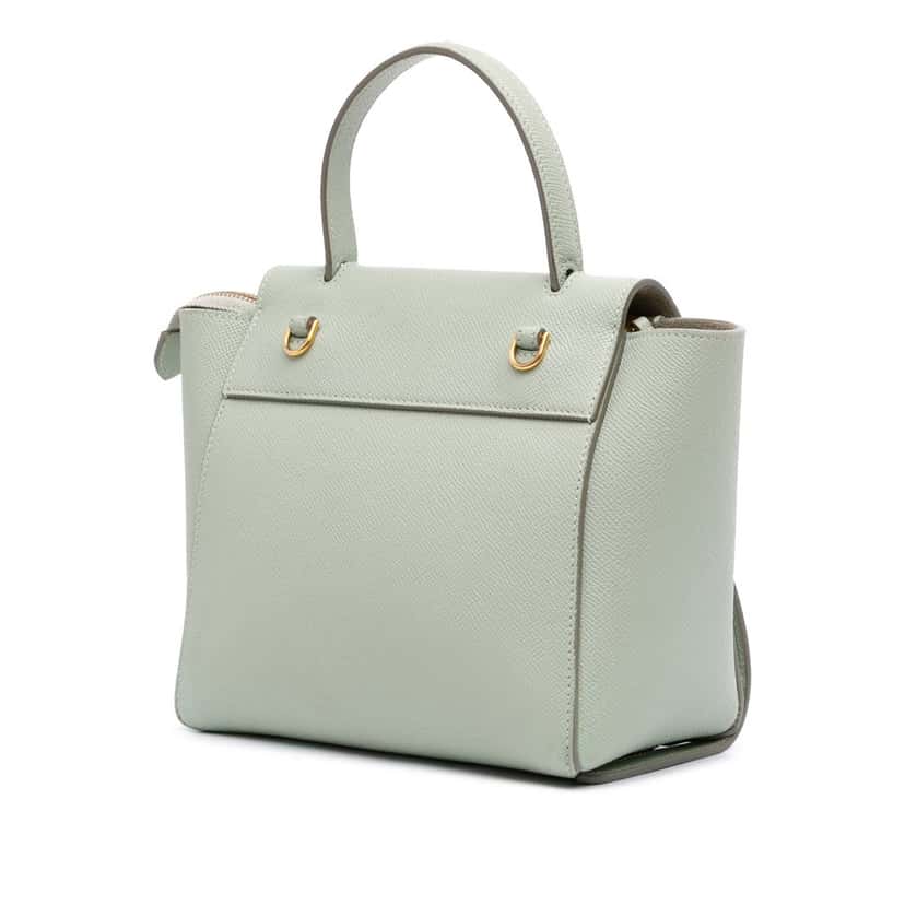 Celine Nano Grained Calfskin Belt Bag Green Leather Very good condition - Back View
