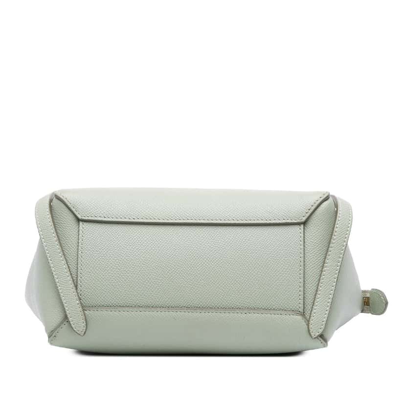 Celine Nano Grained Calfskin Belt Bag Green Leather Very good condition - Inside View