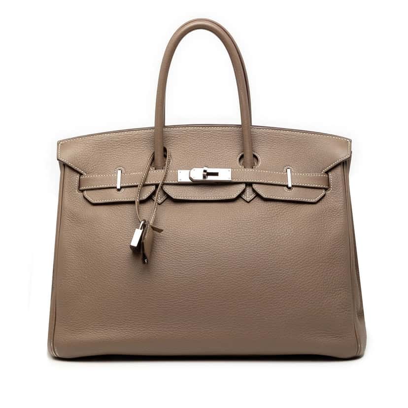 Hermès Togo Birkin Retourne 35 Brown Leather Very good condition - Front View