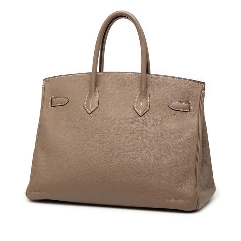 Hermès Togo Birkin Retourne 35 Brown Leather Very good condition - Back View