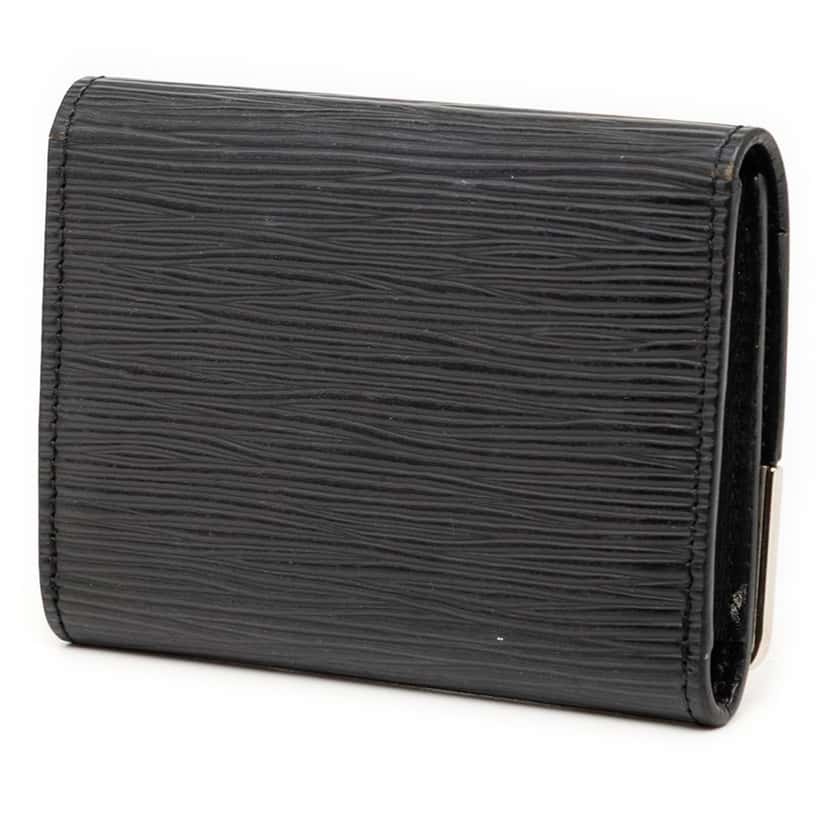 Louis Vuitton Epi Business Card Case Holder Black Leather Very good condition - Back View