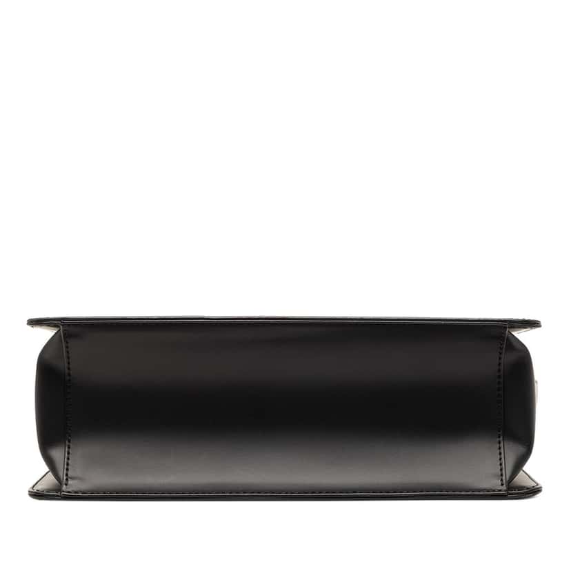 Burberry House Check Trimmed Leather Shoulder Bag Black Leather Very good condition - Inside View