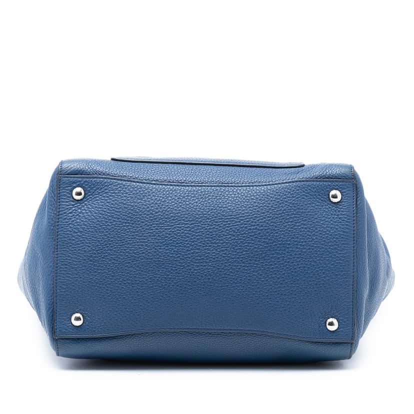 Prada Vitello Daino Front Pocket Open Convertible Tote Blue Leather Very good condition - Inside View