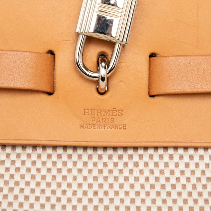 Hermès Toile Herbag PM Beige Very good condition - Box View