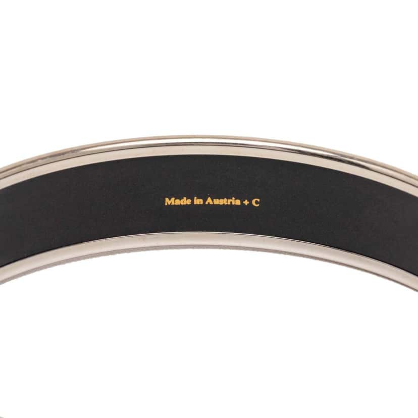 Hermès Narrow Enamel Moon and Stars Bangle 70 Green Very good condition - Model View