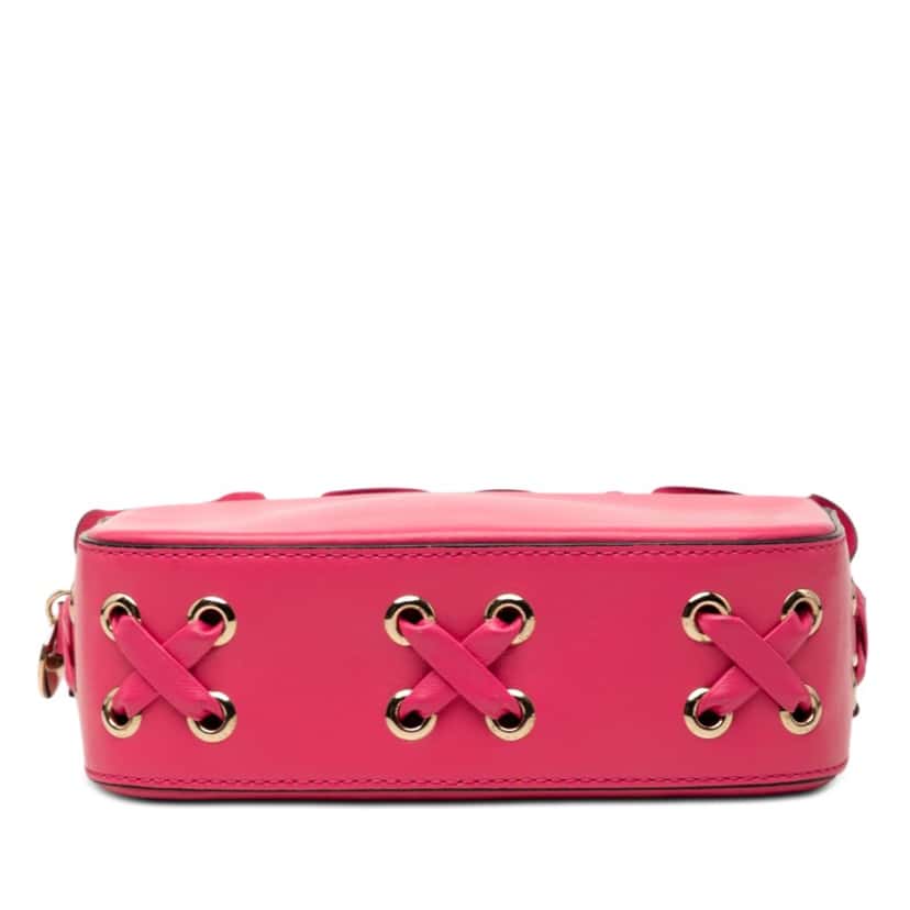 Valentino Leather Ruffle Trim Crossbody Pink Leather Very good condition - Inside View