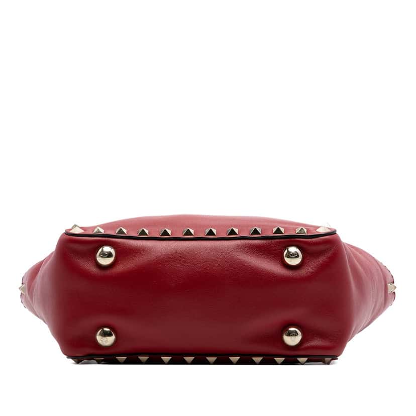 Valentino Mini Leather Rockstud Satchel Red Leather Very good condition - Inside View