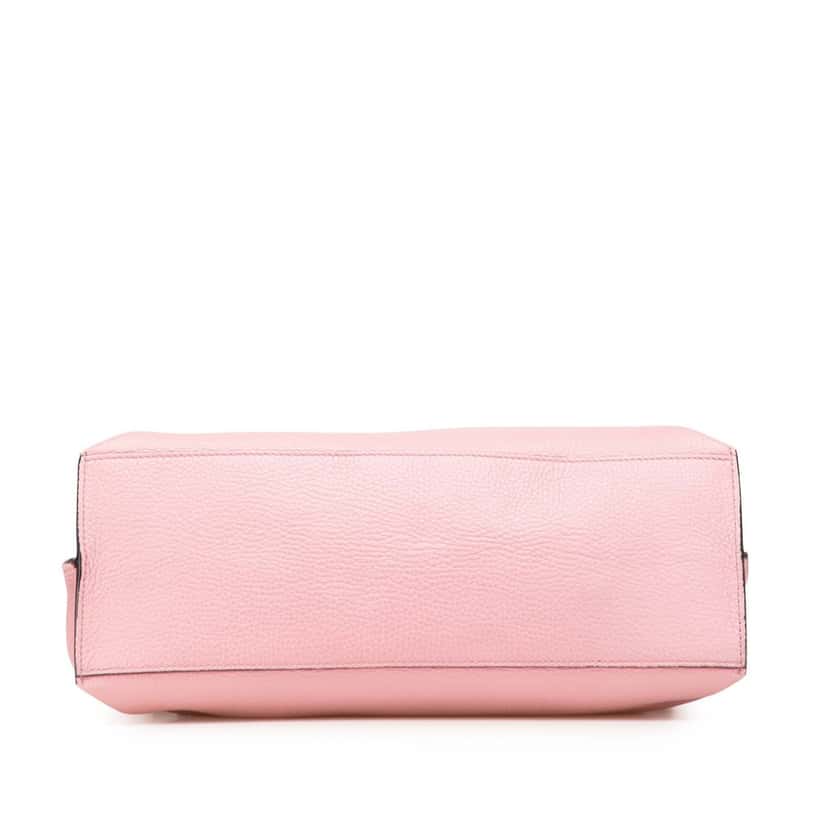 Gucci Medium Leather Bamboo Daily Satchel Pink Leather Very good condition - Inside View