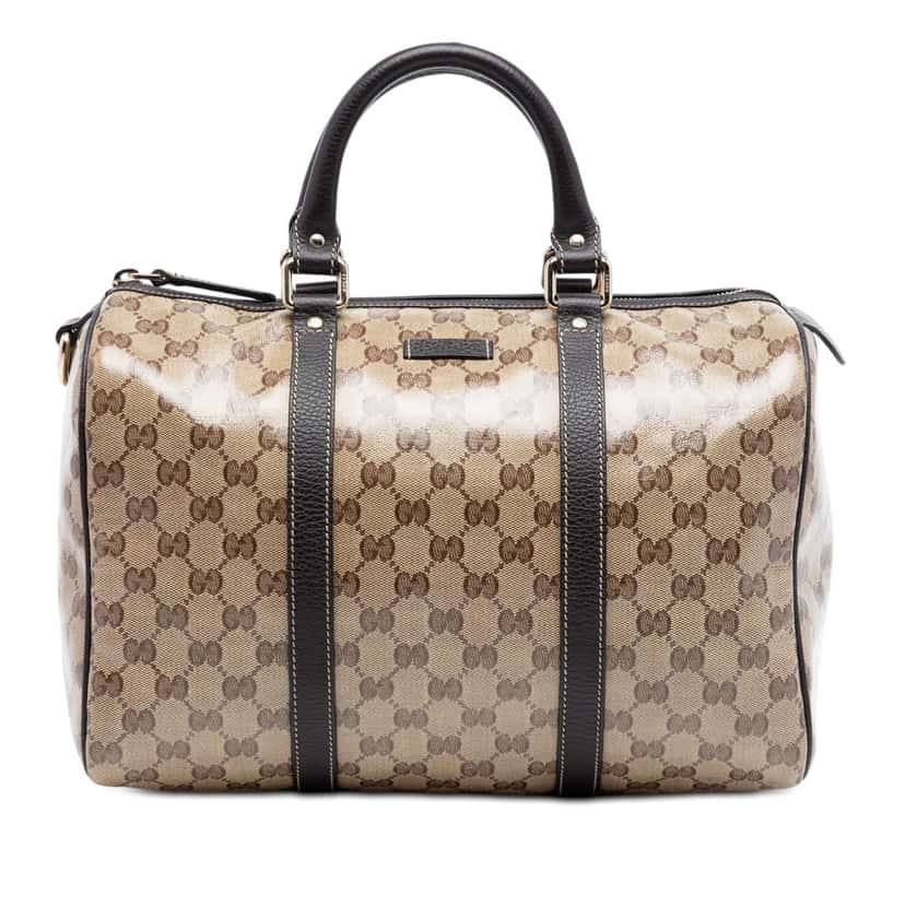 Gucci Medium GG Crystal Joy Boston Bag Beige Very good condition - Front View