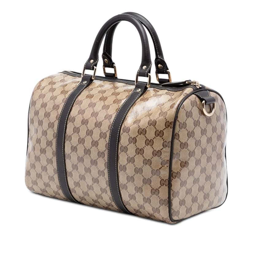 Gucci Medium GG Crystal Joy Boston Bag Beige Very good condition - Back View