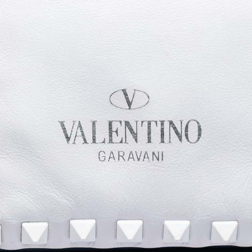 Valentino Small Bicolor Leather Rockstud Double Handle Tote Blue Leather Very good condition - Box View