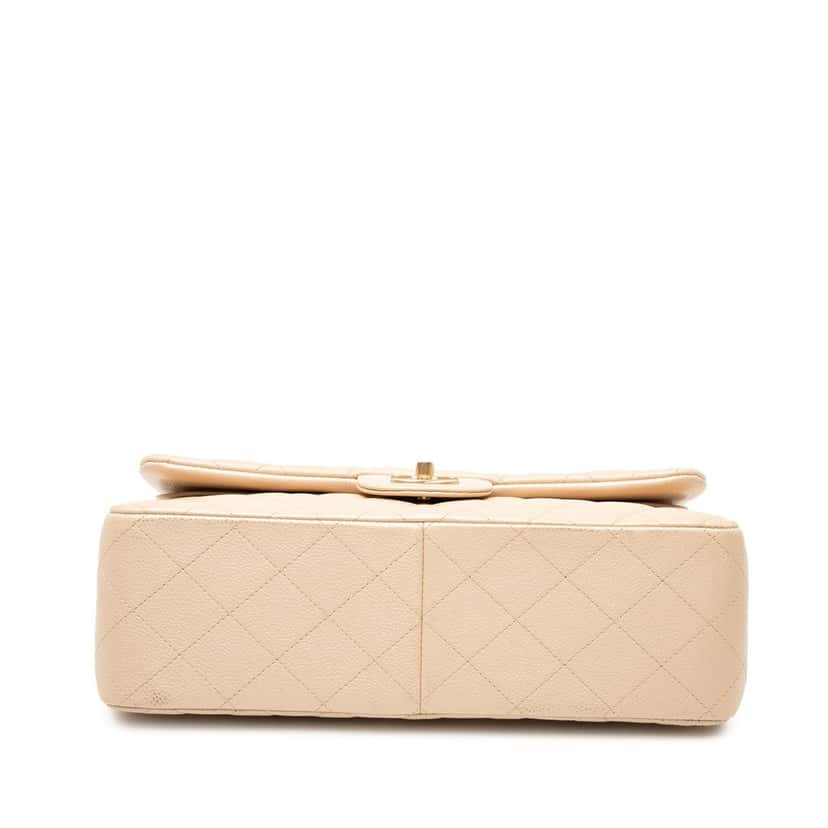 Chanel Jumbo Classic Caviar Double Flap Beige Leather Very good condition - Inside View