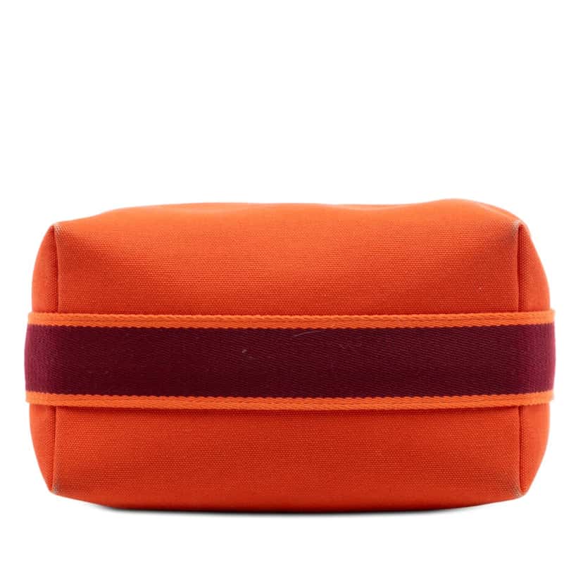 Hermès Small Toile Bride A Brac Case Orange Very good condition - Inside View