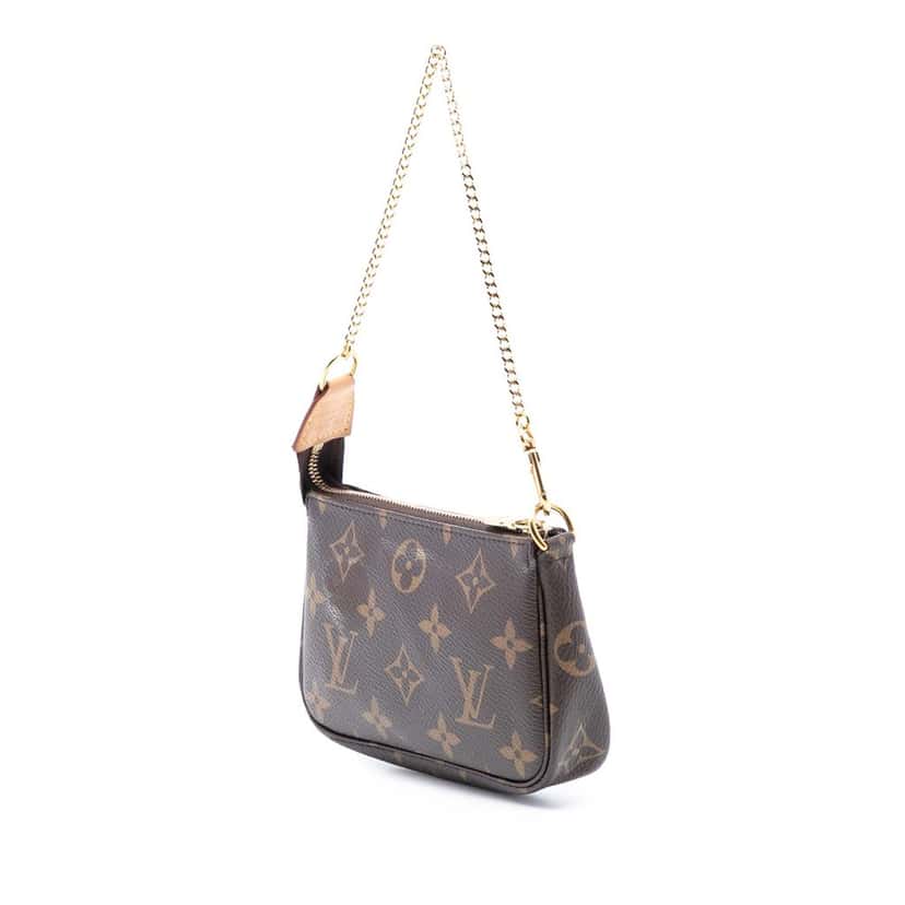 Louis Vuitton Monogram Mini Pochette Accessoires Brown Very good condition - Back View