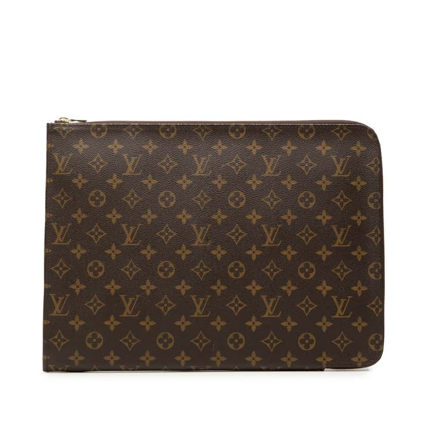 Louis Vuitton Monogram Poche Documents Portfolio Brown Very good condition - Front View