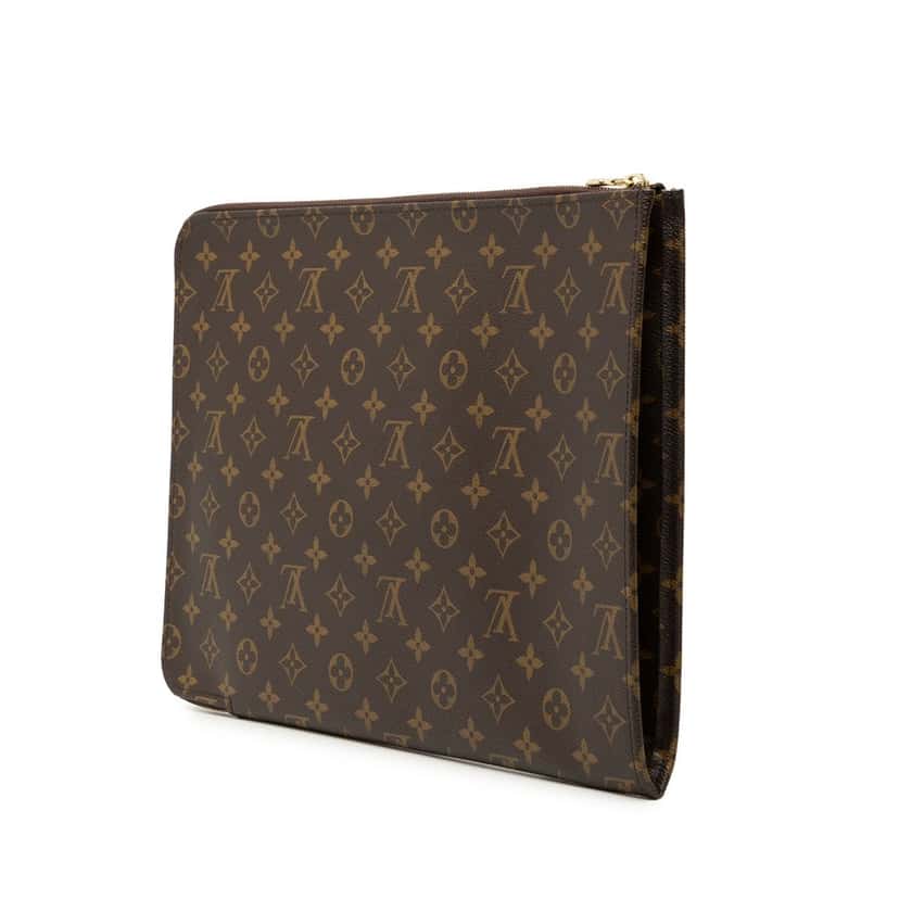 Louis Vuitton Monogram Poche Documents Portfolio Brown Very good condition - Back View