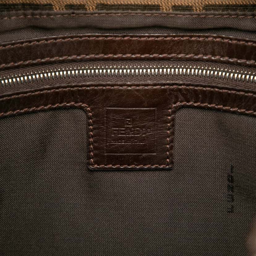 Fendi Zucca Canvas Shoulder Bag Brown Very good condition - Box View