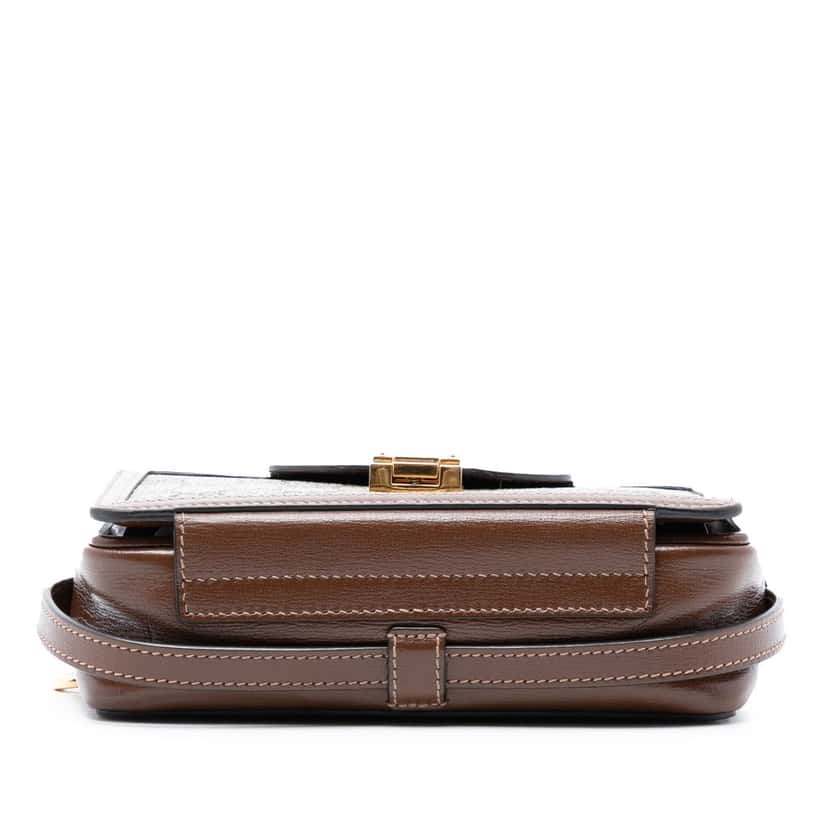 Gucci Mini GG Supreme Clasp Crossbody Beige Very good condition - Inside View