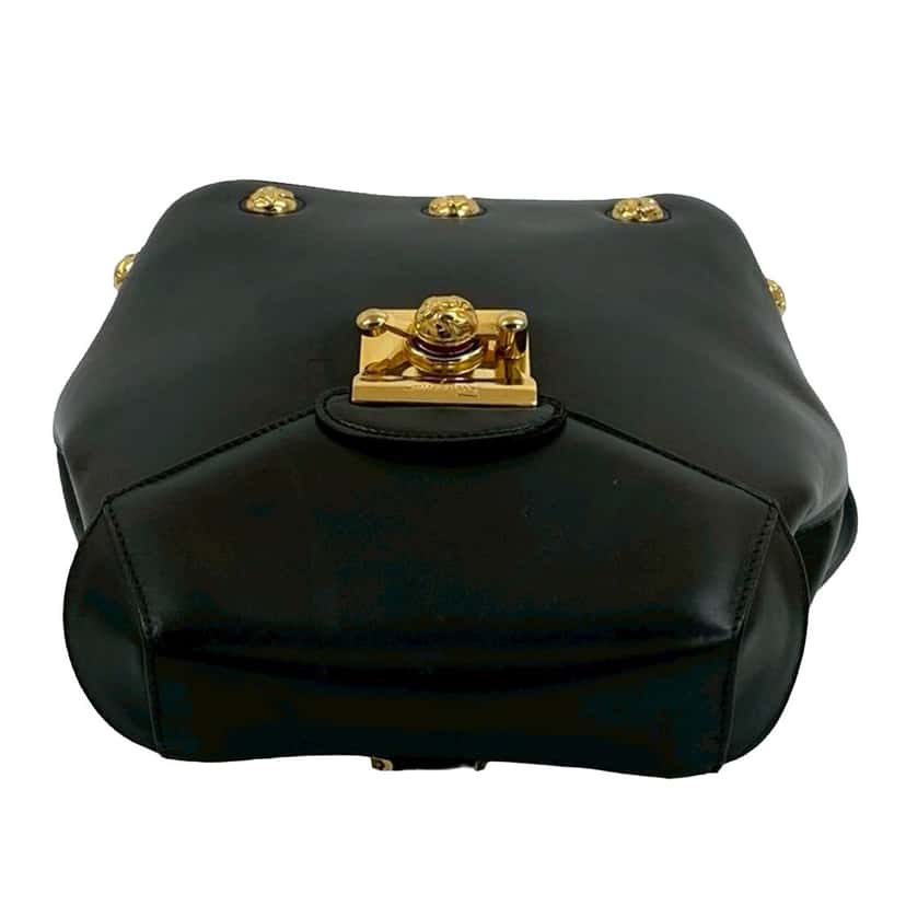 Ferragamo Gancini Calfskin Leather Backpack Black Leather Very good condition - Inside View