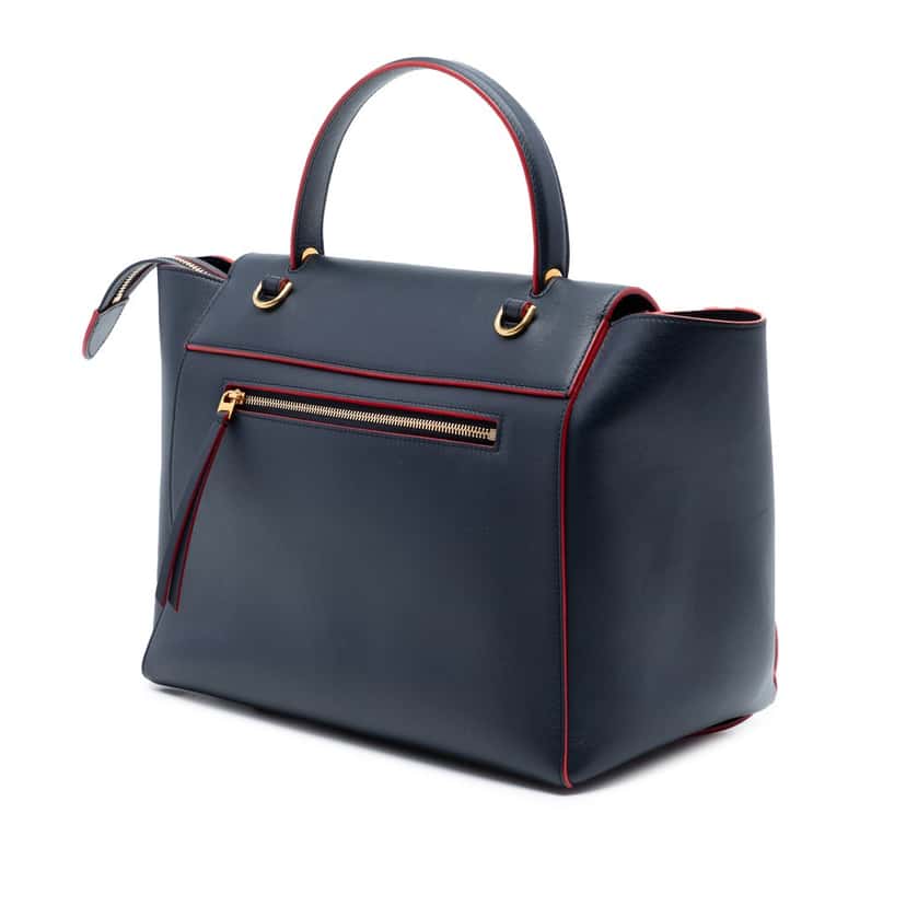 Celine Mini Smooth Calfskin Belt Bag Blue Leather Very good condition - Back View